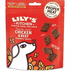 Lily's Kitchen Chicken & Beef Training Treats Snacks Dog 70g