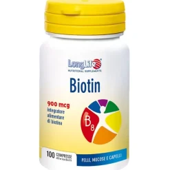 Longlife Biotin 900mcg 100 Compresse