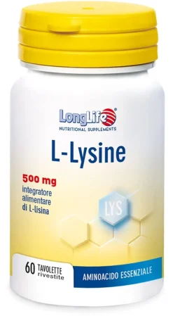 Longlife L-Lysine 500mg 60 Tavolette