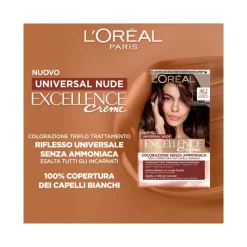L'Oréal Paris Kit Excellence Universal Nude Colorazione Permanente 4U Castano Universale