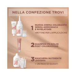 L'Oréal Paris Kit Excellence Universal Nude Colorazione Permanente 8U Biondo Chiaro Universale