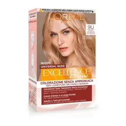 L'Oréal Paris Kit Excellence Universal Nude Colorazione Permanente 9U Biondo Chiarissimo Universale