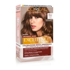 L'Oréal Paris Kit Excellence Universal Nude Colorazione Permanente 6U Biondo Scuro Universale
