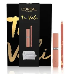 L'Oréal Paris Self Confidence Box Mini Beauty Nero Kit Lips Matte Resistance Nude + Matita Labbra