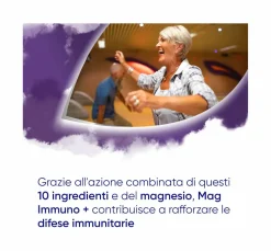 Mag Immuno+ Difese Immunitarie Integratore Alimentare Vitamine e Minerali, Magnesio, Difese Immunitarie, Stanchezza e Affaticamento 30 compresse