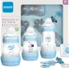 Mam Set Regalo Neonati Azzurro 2 Biberon Easy Start 160 ml+1 Biberon Easy StartAnti-Colic 260 ml+1 Succhietto+1 Clip