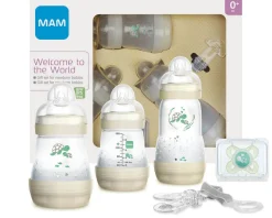 Mam Set Regalo Neonati Neutro 2 Biberon Easy Start 160 ml+1 Biberon Easy StartAnti-Colic 260 ml+1 Succhietto+1 Clip