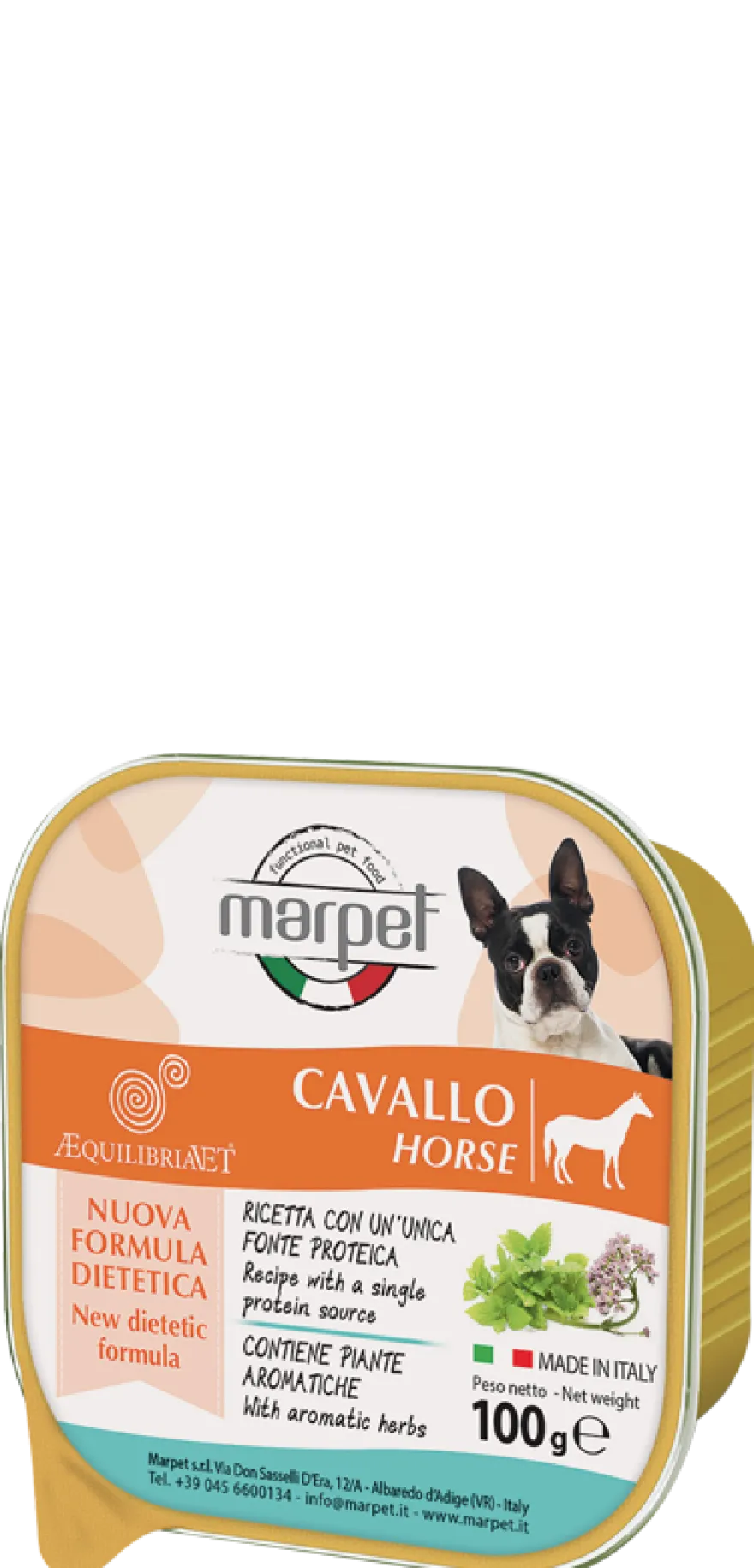 Marpet Aequilibriavet Cavallo Cibo Umido Per Cani Adulti Vaschetta 100g