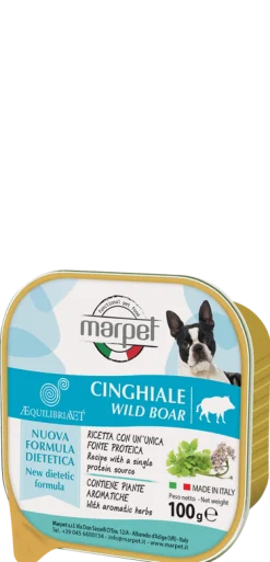 Marpet Aequilibriavet Cinghiale Cibo Umido Per Cani Adulti Vaschetta 100g