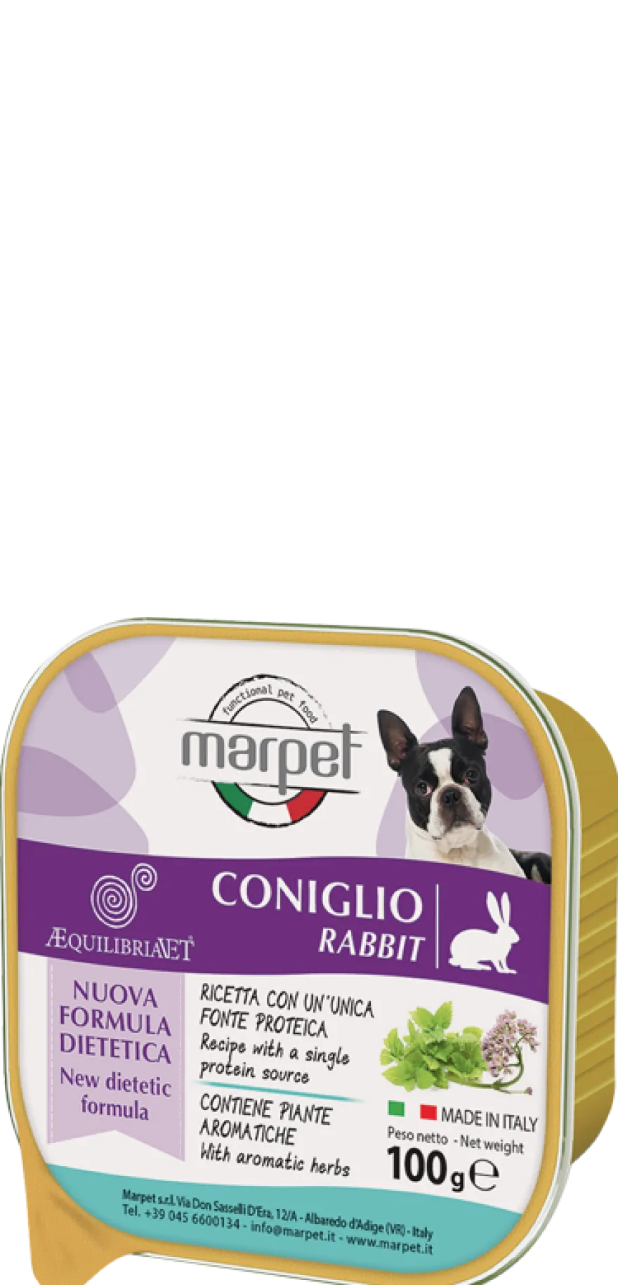 Marpet Aequilibriavet Coniglio Cibo Umido Per Cani Adulti Vaschetta 100g