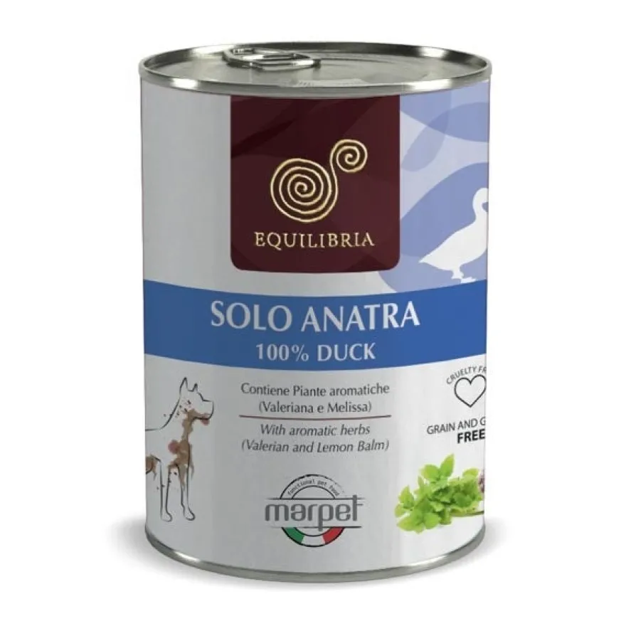 Marpet Aequilibriavet Dog Anatra Cibo Umido Per Cani Adulti Scatoletta 400g