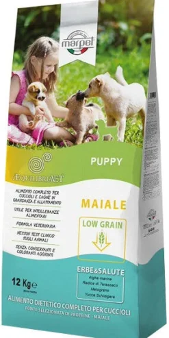 Marpet Aequilibriavet Low Grain Maiale Cibo Secco Per Cani Cuccioli Sacco 12 Kg