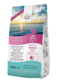 Marpet Greenfish Pesce Cibo Secco Per Cani Adulti Taglia Mini Small Sacco 1,5Kg