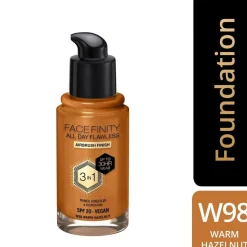 Max Factor Fondotinta Facefinity All Day Flawless 3In1 W98 Warm Hazelnut 30ml