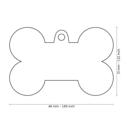 Medaglietta Per Cani E Gatti Personalizzata Osso Bronx Futuristic Taglia XL