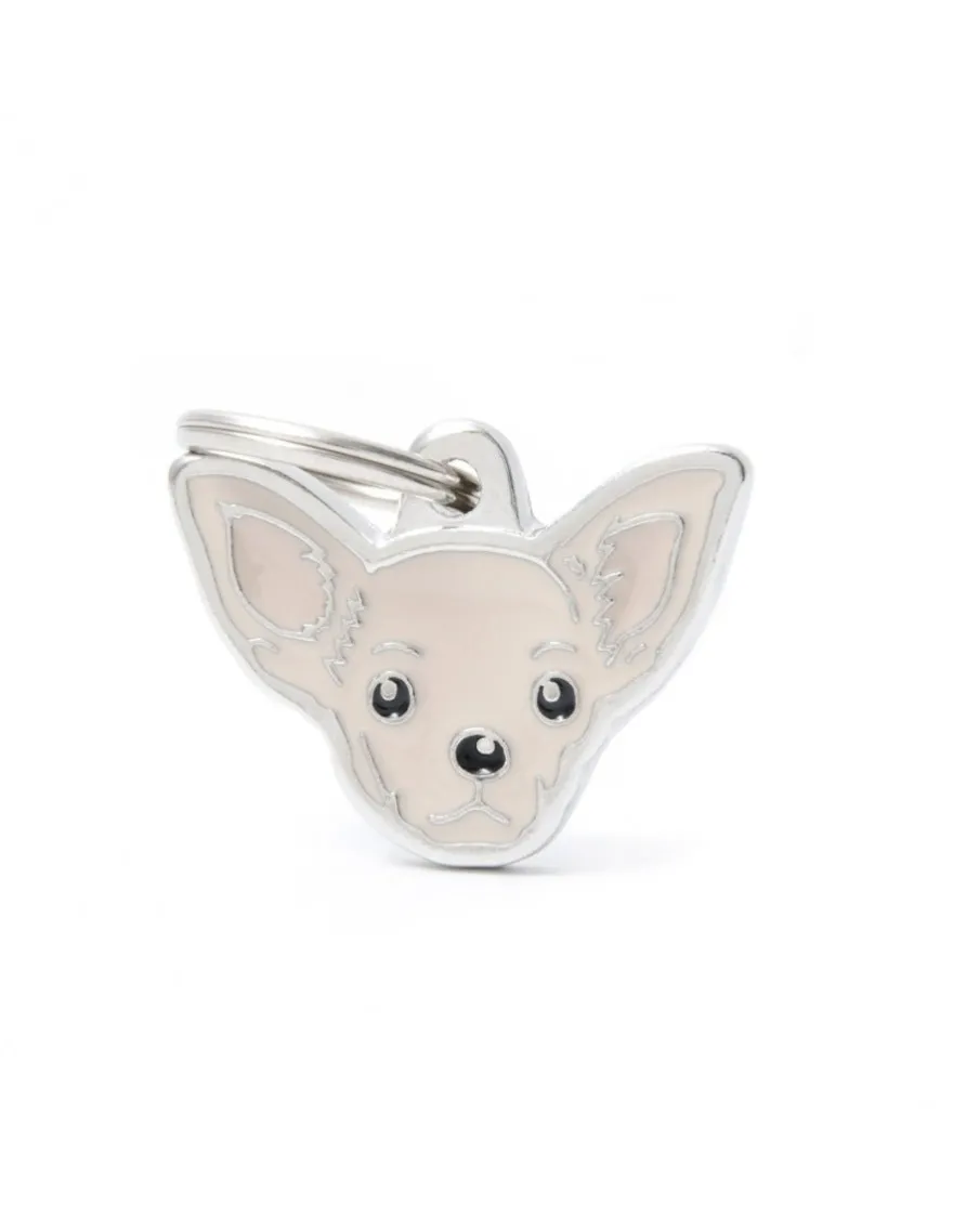 Medaglietta Per Cani Personalizzata Chihuahua Color Crema
