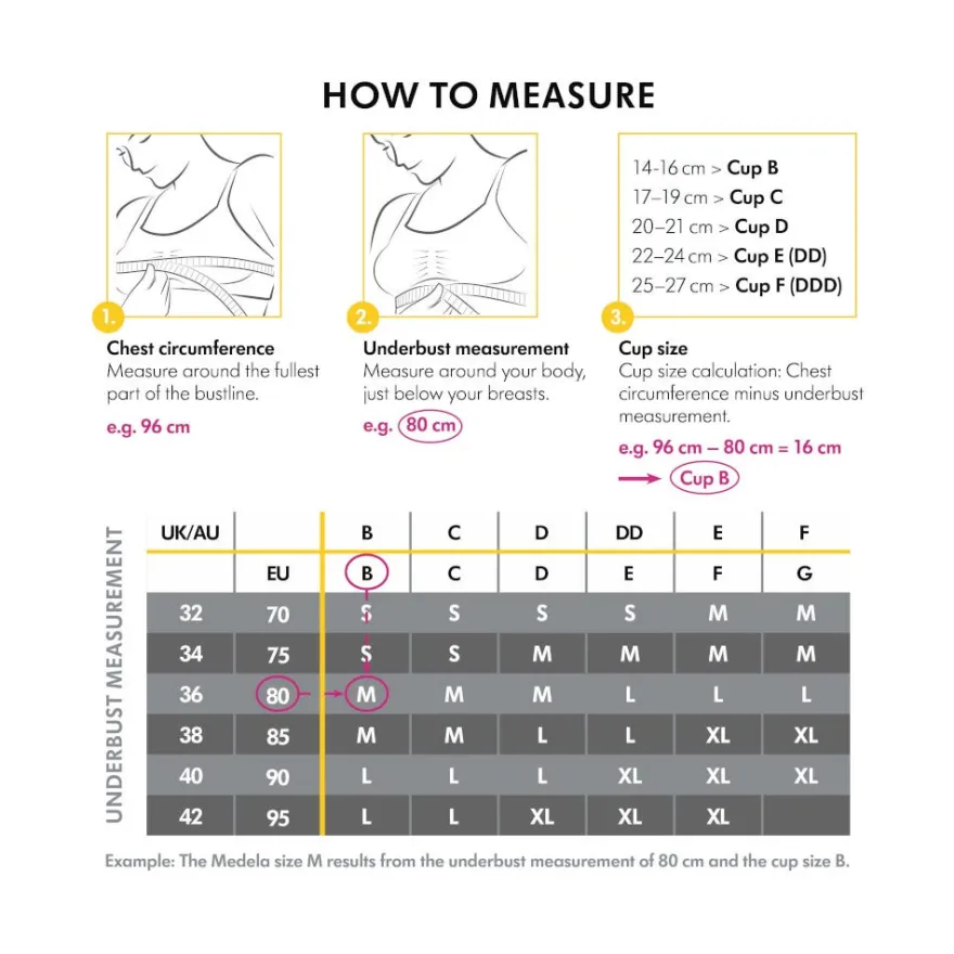 Medela Reggiseno Keep Cool Traspirante Per Gravidanza E Allattamento Nero Taglia M
