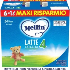 Mellin 4 Latte Di Crescita Liquido 6x1000ml 24Mesi+