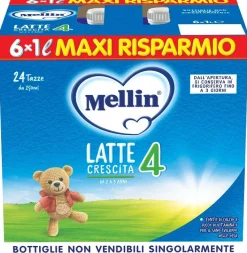 Mellin 4 Latte Di Crescita Liquido 6x1000ml 24Mesi+