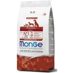 Monge Agnello Riso E Patate Cibo Secco Per Cani Cuccioli Sacco 2,5 Kg