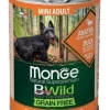 Monge B Wild Grain Free Adult Con Anatra Zucca Zucchine Cibo Umido Cani Piccola Taglia Lattina 400g