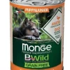 Monge B Wild Grain Free All Breeds Con Anatra Zucca Zucchine Cibo Umido Cani Cuccioli Lattina 400g