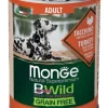 Monge B Wild Grain Free All Breeds Con Tacchino Zucca Zucchine Cibo Umido Cani Adulti 400g