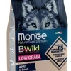 Monge B Wild Low Grain All Breeds con Oca Cibo Secco Per Cani Adulti Sacco 2,5 Kg