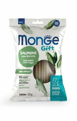 Monge Dental Sticks Salmone Con Salvia Per Cani Mini Adulti 120g
