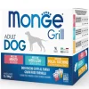 Monge Grill Adult Multibox Mix Manzo Merluzzo Pollo Tacchino Per Cani Adulti 12 Bustine