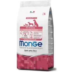 Monge Manzo E Riso Cibo Secco Per Cani Cuccioli Sacco 2,5 Kg