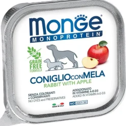 Monge Monoprotein Coniglio Con Mela Cibo Umido Per Cani Adulti 150g