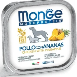 Monge Monoprotein Pollo Con Ananas Cibo Umido Per Cani Adulti 150g