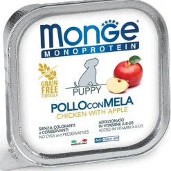 Monge Monoprotein Puppy Pollo Con Mela Cibo Umido Per Cani Cuccioli 150g