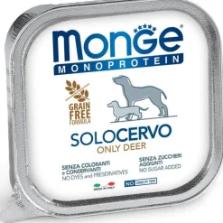 Monge Monoprotein Solo Cervo Cibo Umido Per Cani Adulti 150g