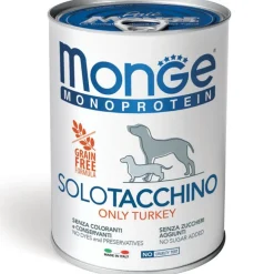 Monge Monoprotein Solo Tacchino Cibo Umido Per Cani Adulti 400g