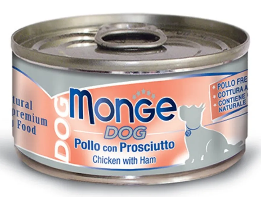 Monge Natural Quality Umido Cane Monge Dog Pollo con Prosciutto 95 g