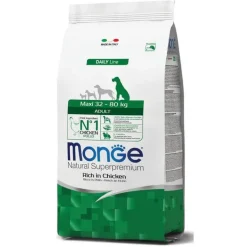 Monge Ricco Di Pollo Cibo Secco Per Cani Adulti Taglia Grande Sacco 3 Kg