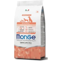 Monge Salmone E Riso Cibo Secco Per Cani Cuccioli Sacco 2,5 Kg