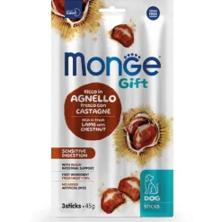 Monge Sticks Sensitive Digestion Per Cani Adulti Agnello Fresco Con Castagne 45g