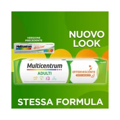 Multicentrum Adulti Effervescente Integratore Alimentare Multivitaminico Vitamina B C D3 Ferro 20 Compresse