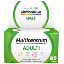 Multicentrum Adulti Integratore Alimentare Multivitaminico Vitamina C B D3 Calcio Ferro Zinco 90 Cpr