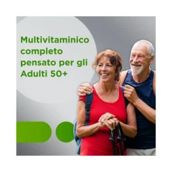 Multicentrum Adulti 50+ Integratore Alimentare Multivitaminico Vitamina B D E Magnesio Calcio 30 Compresse