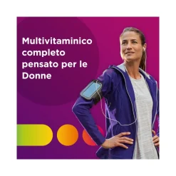 Multicentrum Donna Integratore Alimentare Multivitaminico Vitamina D Calcio Ferro Acido Folico 60 Compresse