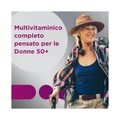 Multicentrum Donna 50+ Integratore Multivitaminico Multiminerale Calcio Ferro Acido Folico 60 Compresse