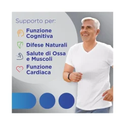 Multicentrum Uomo 50+ Integratore Alimentare Multivitaminico Vitamina D3 C B Zinco Magnesio 60 Cpr