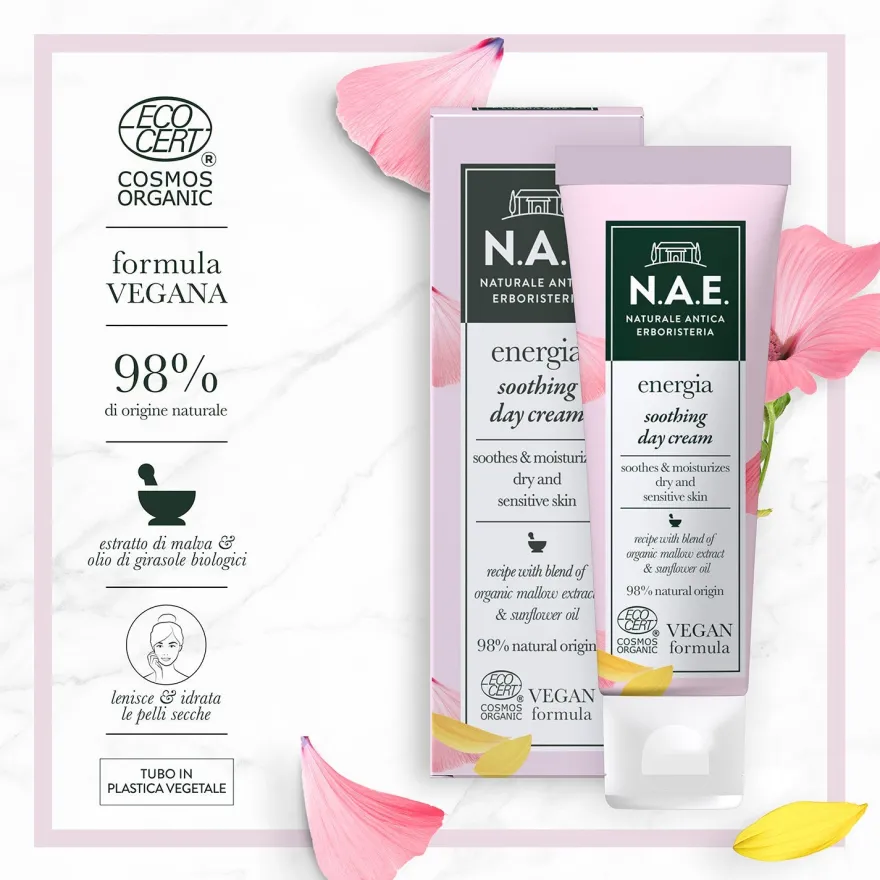N.A.E. Crema Giorno Lenitiva Energia Formula Vegana 50ml