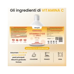Natugea Vitamina C Liquida + D3 con Zinco 500ml