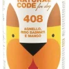 Natural Code 408 Cibo Umido Con Agnello/Riso Basmati/Mango Per Cani Adulti Barattolo 400g