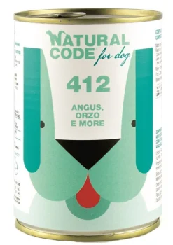 Natural Code 412 Cibo Umido Con Angus/Farro/More Per Cani Adulti Barattolo 400g